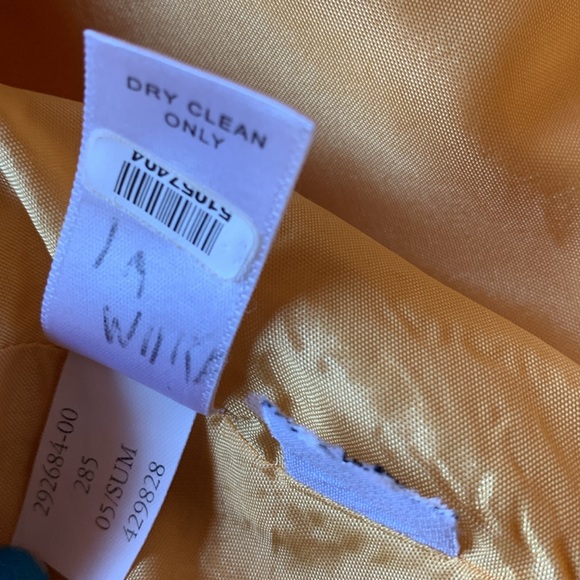 Banana Republic Butter Yellow Gold Pleated Silk Skirt Size 4 - Picture 15 of 15